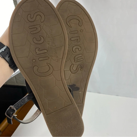 Circus by Sam Edelman Womens 10 Cayden Thong Sandals Black Flat - Picture 3 of 4